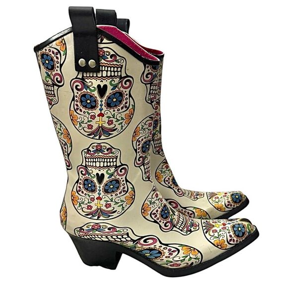 Blazin Roxx Outdoor Boots Womens Roxy Cowgirl Rain Snip Pull On 58104 Size 10 M - Picture 10 of 10